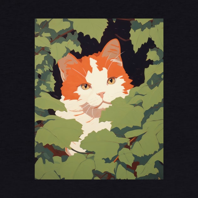 Orange Cat Peeping Painted Style by DustedDesigns